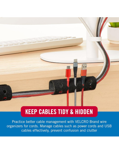 Organizador de Cables VELCRO Mediano 2Pk - Doble Función