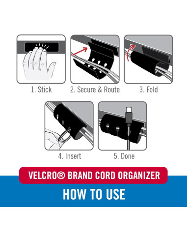 Organizador de Cables VELCRO Mediano 2Pk - Doble Función