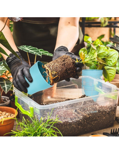 8 Macetas de Plástico Bchjatk 9.6 cm para Plantas