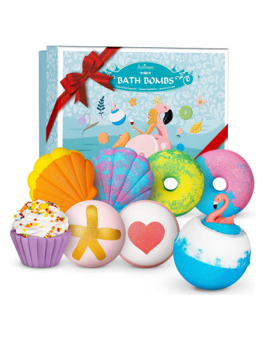 Bombas de Baño Aofmee - 8 Fragancias Naturales Hidratantes