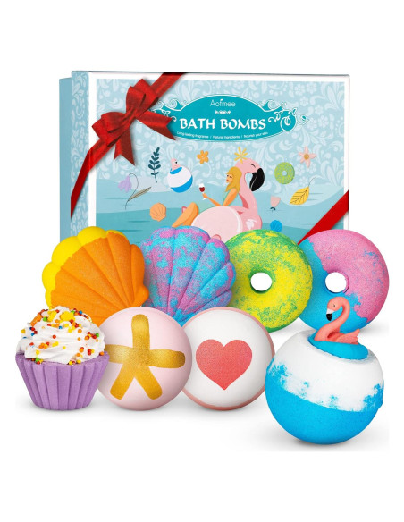 Bombas de Baño Aofmee - 8 Fragancias Naturales Hidratantes Bombas de Baño Aofmee - 8 Fragancias Naturales Hidratantes