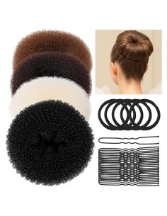 Conjunto de Fabricantes de Moño de Donut Grande Teenitor - 4 Colores