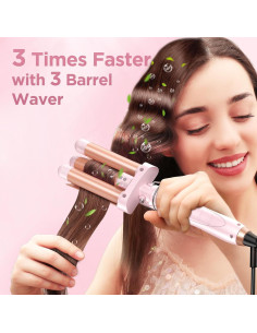 Plancha de Rizar 5 en 1 Kinked Rosa Claro - Alisador y Barriles 2
