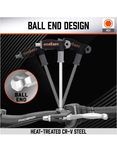 Juego de llaves hexagonales T HORUSDY 18 piezas métrico y SAE