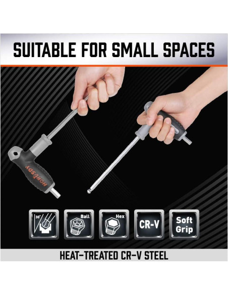 Juego de llaves hexagonales T HORUSDY 18 piezas métrico y SAE