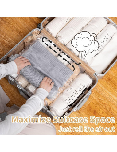 Bolsas de Compresión TAILI 10 Piezas 60x40 cm para Viaje