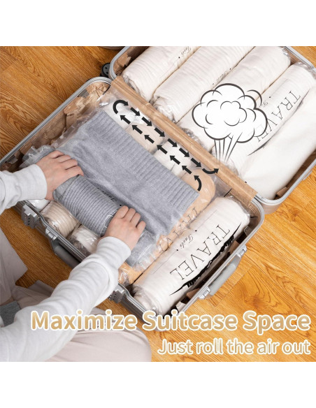 Bolsas de Compresión TAILI 10 Piezas 60x40 cm para Viaje