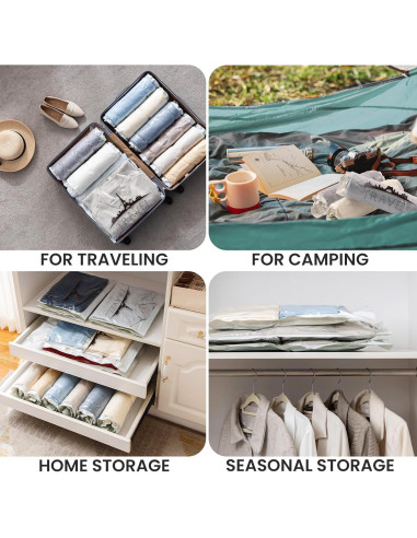 Bolsas de Compresión TAILI 10 Piezas 60x40 cm para Viaje