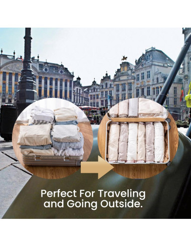 Bolsas de Compresión TAILI 10 Piezas 60x40 cm para Viaje