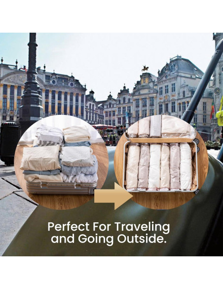 Bolsas de Compresión TAILI 10 Piezas 60x40 cm para Viaje