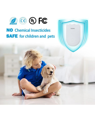 Trampa de Moscas Interior TOADWILL con Luz UV y 5 Recargas