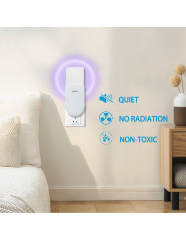 Trampa de Moscas Interior TOADWILL con Luz UV y 5 Recargas