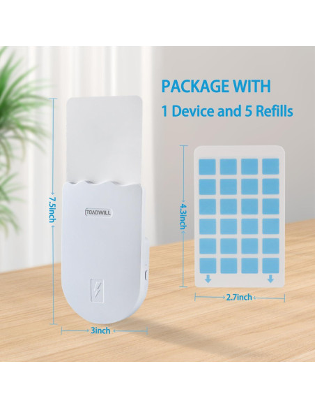 Trampa de Moscas Interior TOADWILL con Luz UV y 5 Recargas