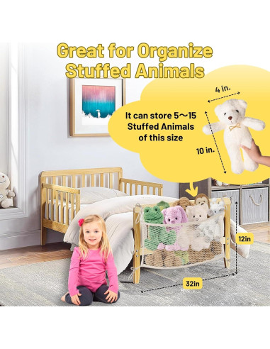 Red de Almacenamiento de Peluches Ofiray-home Beige 81cm