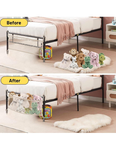 Red de Almacenamiento de Peluches Ofiray-home Beige 81cm