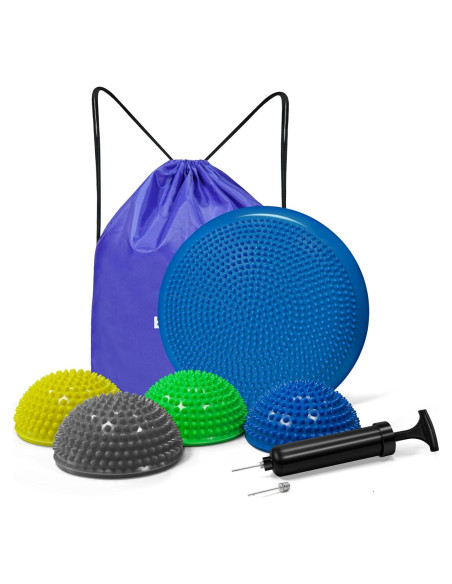 Juego de Cojines Inestables Biguphate - 4 Pods y Disco de Equilibrio