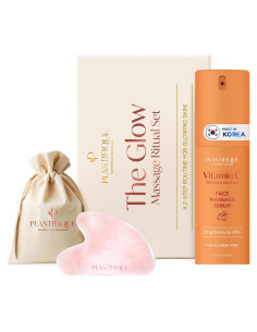 Conjunto de Cuidado Facial PLANTIFIQUE: Gua Sha Jade + Aceite Jojoba + Suero AHA