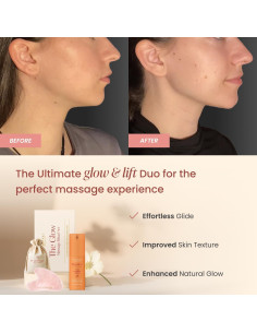 Conjunto de Cuidado Facial PLANTIFIQUE: Gua Sha Jade + Aceite Jojoba + Suero AHA 2