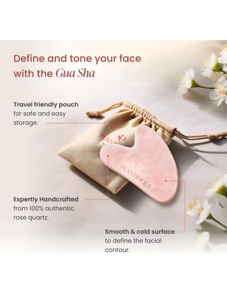Conjunto de Cuidado Facial PLANTIFIQUE: Gua Sha Jade + Aceite Jojoba + Suero AHA