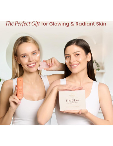 Conjunto de Cuidado Facial PLANTIFIQUE: Gua Sha Jade + Aceite Jojoba + Suero AHA