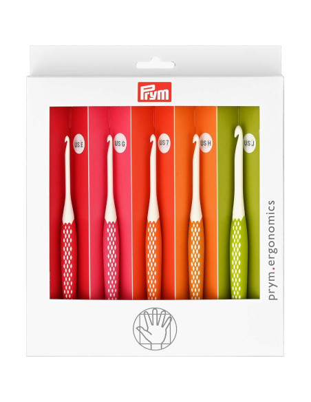 Juego de Ganchillos Ergonómicos Prym 10 Piezas 3.5mm a 12mm