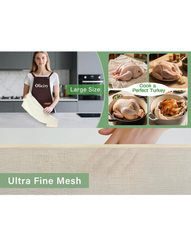 Paño de Queso Olicity 9.14m Algodón Orgánico Grado 90