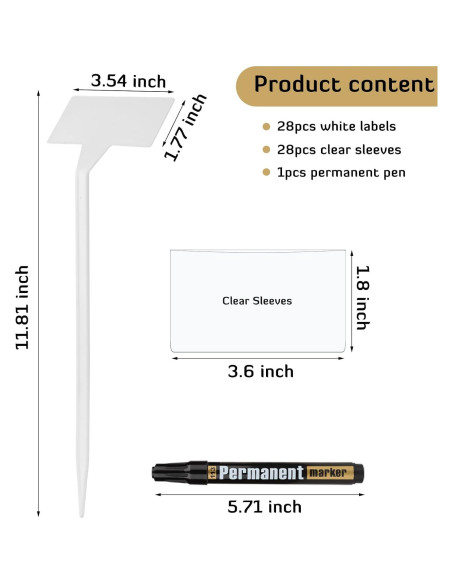 28 Etiquetas de Planta T-Forma GUFJUCH Impermeables 30 cm