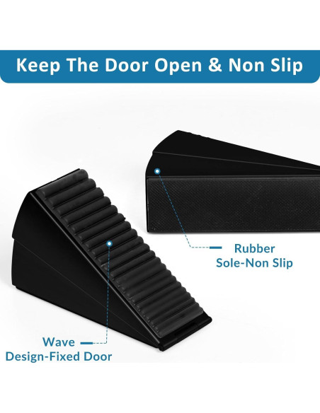 Tope de puerta ajustable Optish negro 75 mm alta resistencia