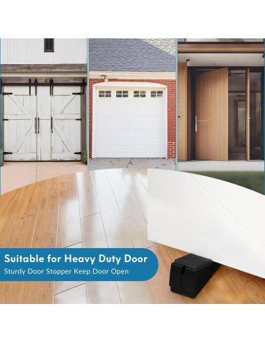 Tope de puerta ajustable Optish negro 75 mm alta resistencia
