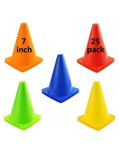 Conos de Fútbol YOQXHY 18 cm 25 Piezas con Bolsa de Transporte