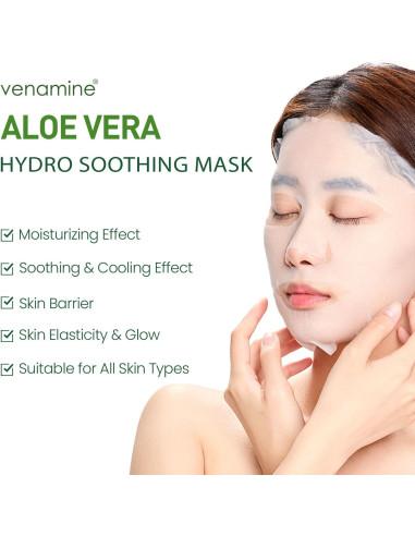 Mascarillas Faciales Hidratantes Venamine Aloe Vera 10 Hojas