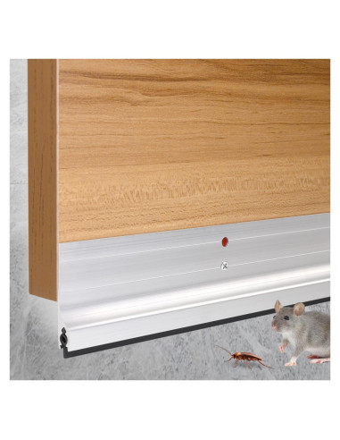 Tapa de Draft para Puerta de Metal Jiekayi 91.44 cm Plata