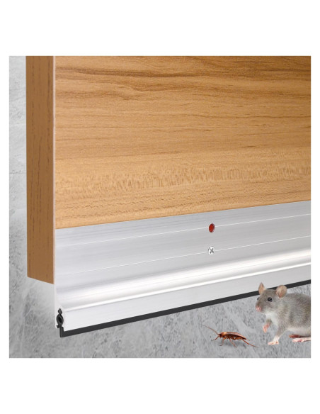 Tapa de Draft para Puerta de Metal Jiekayi 91.44 cm Plata