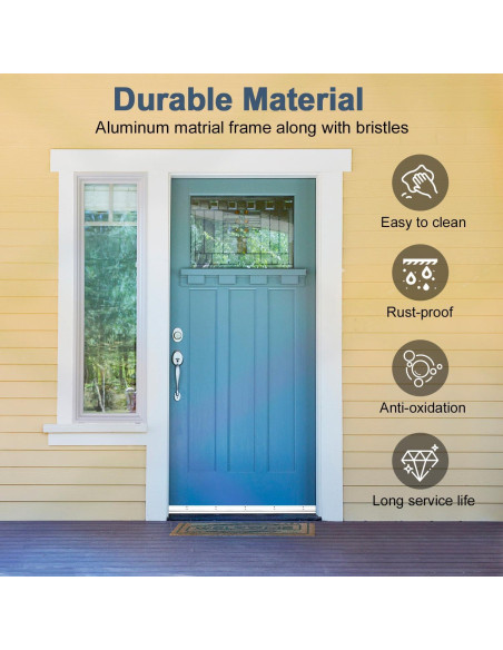 Tapa de Draft para Puerta de Metal Jiekayi 91.44 cm Plata