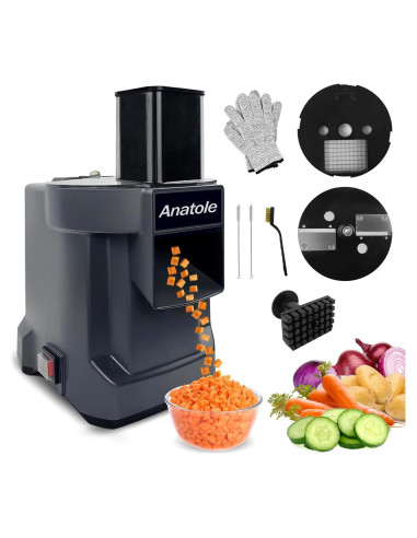 Cortador de Verduras Eléctrico Anatole CFP-1 100W Acero Inoxidable
