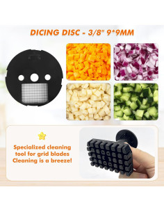 Cortador de Verduras Eléctrico Anatole CFP-1 100W Acero Inoxidable 2