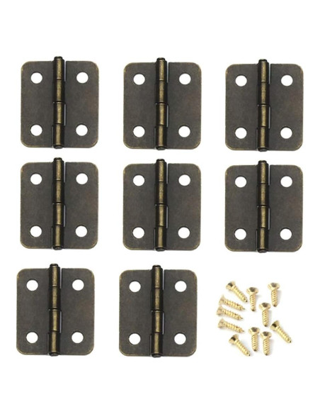 Bisagras Miniatura Healifty 20pcs Bronce 1.78x1.57cm DIY