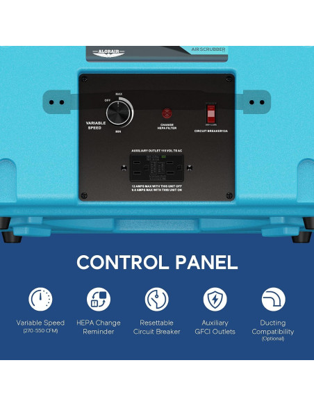 Purificador de Aire ALORAIR HEPA 550 con Filtro MERV-10