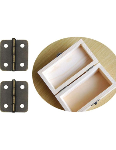 Bisagras Miniatura Healifty 20pcs Bronce 1.78x1.57cm DIY