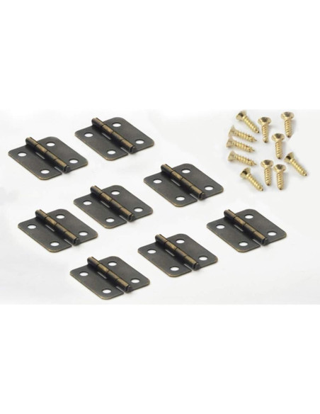 Bisagras Miniatura Healifty 20pcs Bronce 1.78x1.57cm DIY