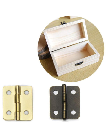 Bisagras Miniatura Healifty 20pcs Bronce 1.78x1.57cm DIY