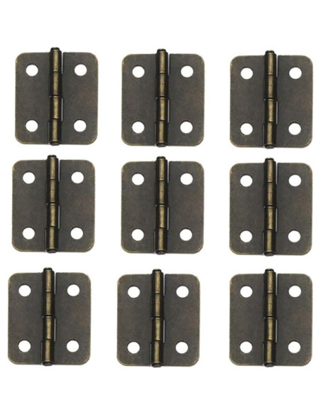 Bisagras Miniatura Healifty 20pcs Bronce 1.78x1.57cm DIY