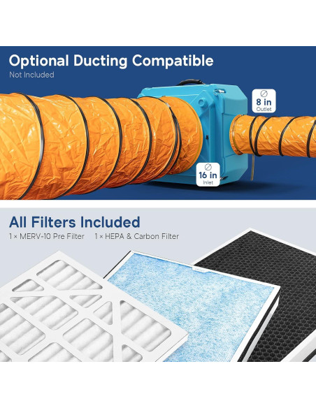 Purificador de Aire ALORAIR HEPA 550 con Filtro MERV-10