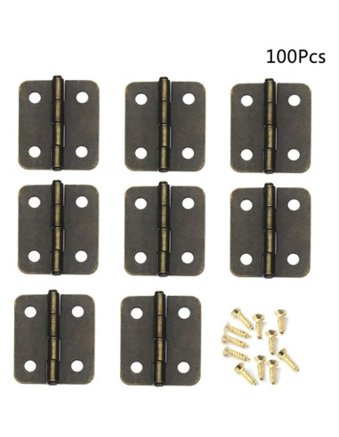 Bisagras Miniatura Healifty 20pcs Bronce 1.78x1.57cm DIY
