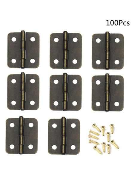 Bisagras Miniatura Healifty 20pcs Bronce 1.78x1.57cm DIY