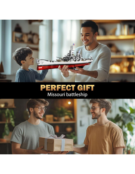 Kit de Construcción Acorazado Missouri Brihappen 2228 Piezas