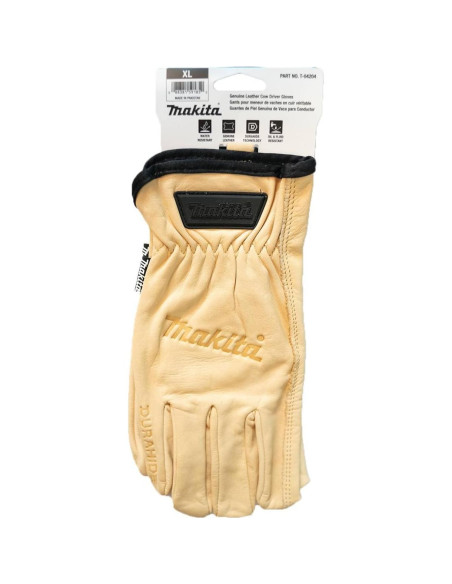 Guantes de Conductor de Cuero Genuino Makita T-04204 XL