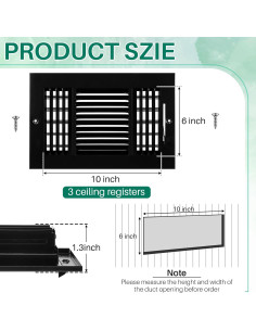 Cubiertas de Ventilación de Techo Zonon 3 Pcs 15.24x25.4 cm 2