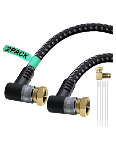 Cable Coaxial Adoreen RG6 1.5 pies Cuádruple Blindado 90