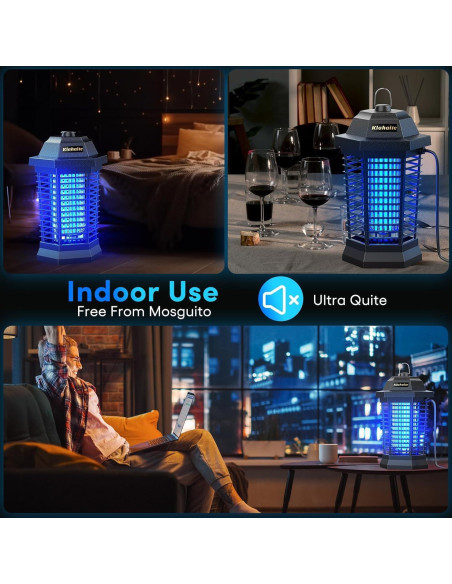 Zapper de Insectos Klahaite K15 Pro 4200V para Patio 1/2 Acre Zapper de Insectos Klahaite K15 Pro 4200V para Patio 1/2 Acre